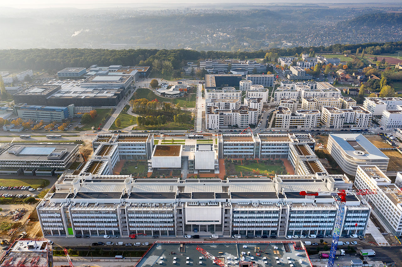 Photo vu aérienne du plateau de Saclay